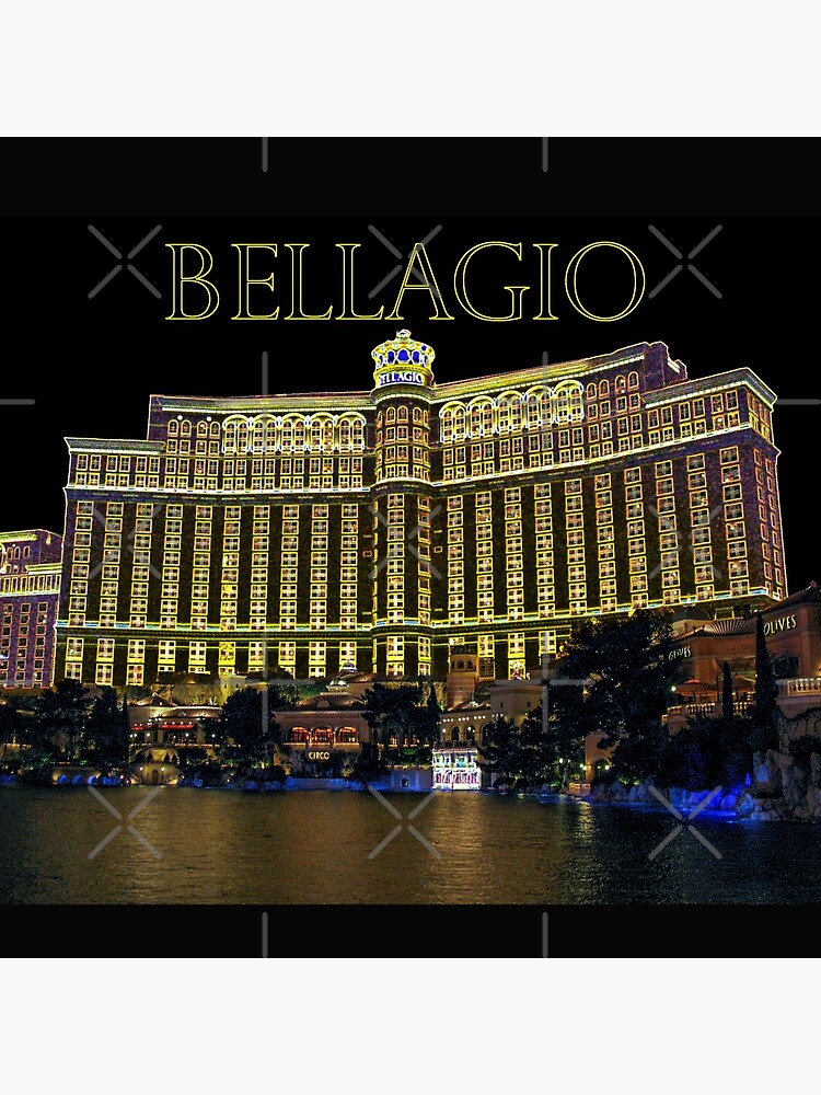 The Fountains of Bellagio at night in Las Vegas Throw Pillow