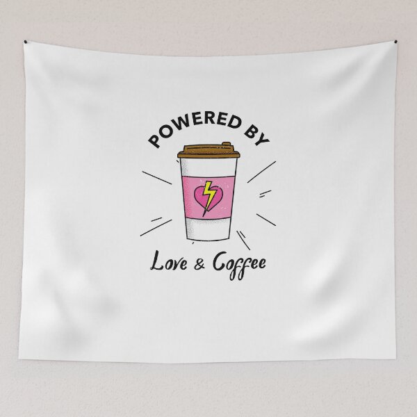 Item preview, Powered By Love & Coffee designed and sold by SerenaBliss.