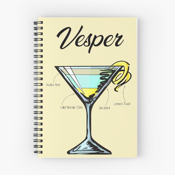 Item preview, Vesper Cocktail Recipe designed and sold by HuckleberryArts.