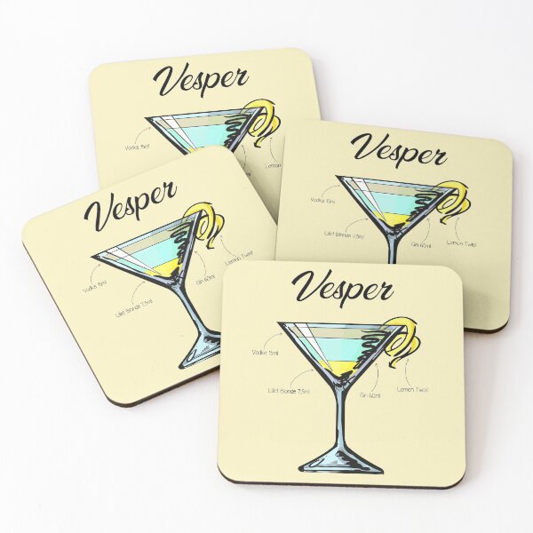 Item preview, Vesper Cocktail Recipe designed and sold by HuckleberryArts.