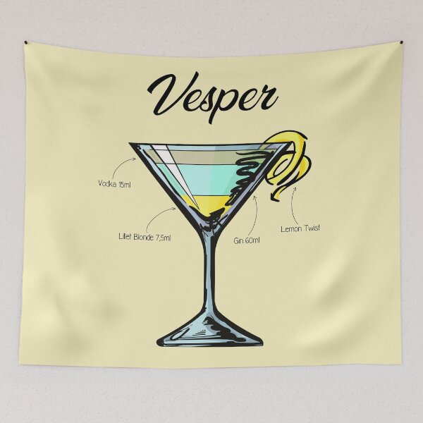 Item preview, Vesper Cocktail Recipe designed and sold by HuckleberryArts.