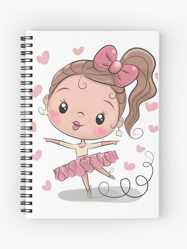 Cuaderno de espiral «Bailarina de dibujos animados lindo» de Reginast777 |  Redbubble