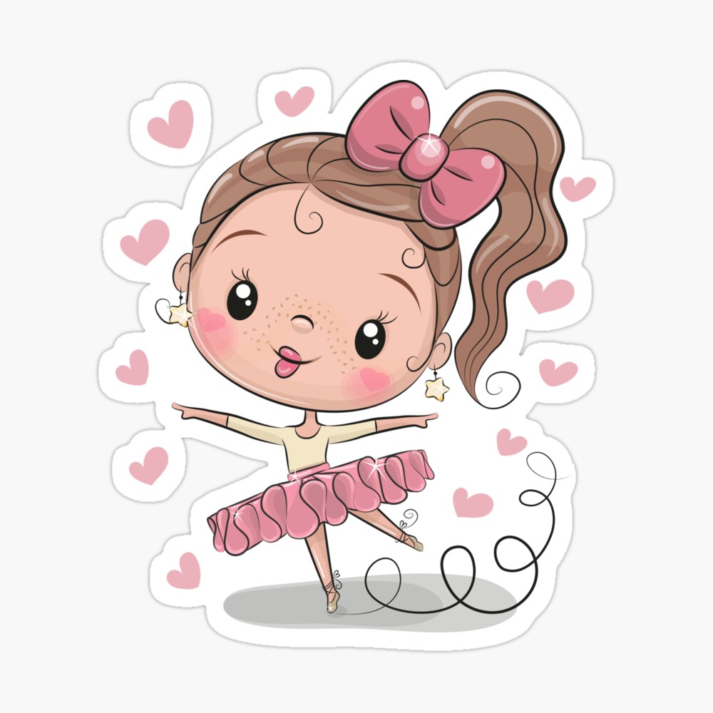 Cute Cartoon Ballerina Kids T Shirt By Reginast777 Redbubble - cute ballerina roblox