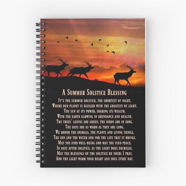 Item preview, Elk and Sunset Summer Solstice Blessings  designed and sold by Stephanie Laird.