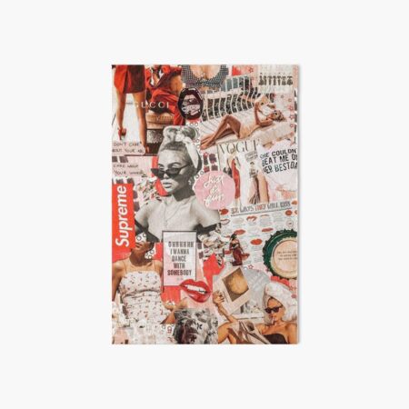 rote Retro-Collage Galeriedruck