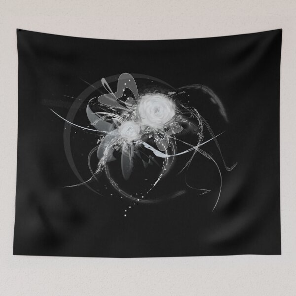 Item preview, Black flower with white by mjvision Mia Niemi designed and sold by mjvisiondesign.