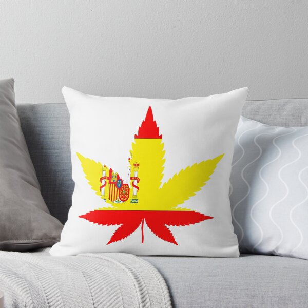 Aperçu de l'œuvre Drapeau Espagne Symbole De La Marijuana créée et vendue par RagnarokDesigns.