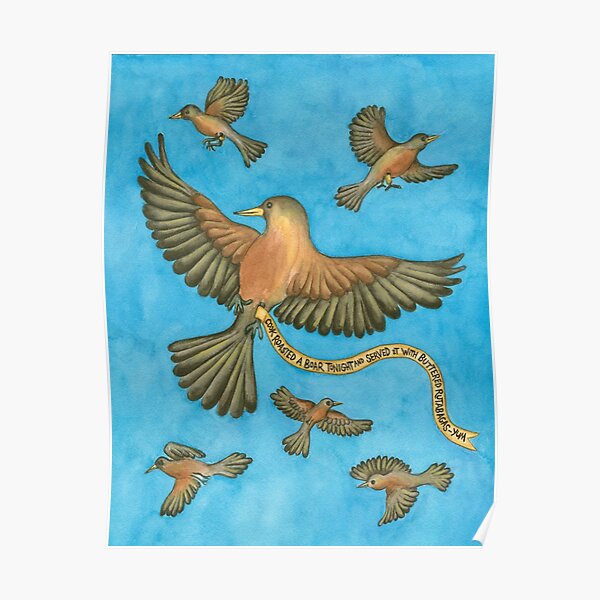 Robins Chirping Poster