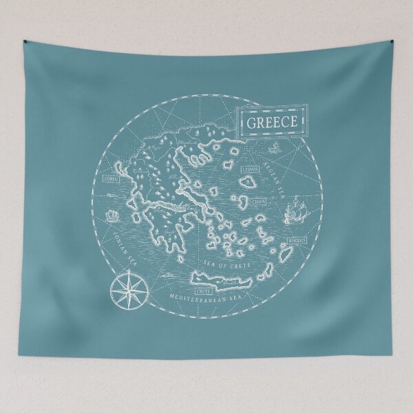Item preview, Vintage Map Greece designed and sold by Motivburg.