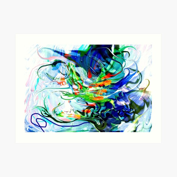 liquid moving elements Art Print