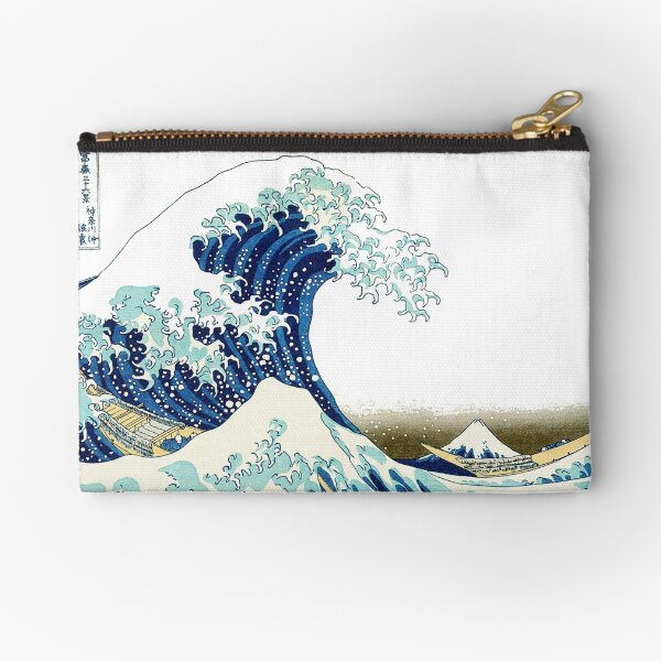HOKUSAI. The Great Wave off Kanagawa, BRIGHTENED. Zipper Pouch