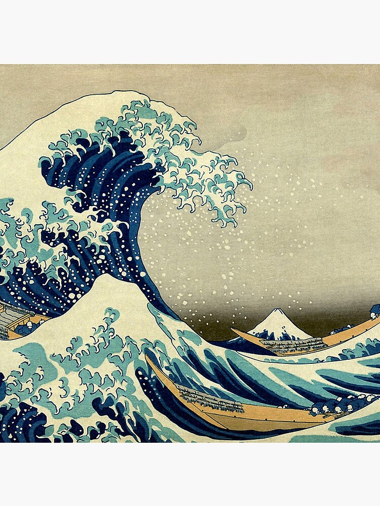 Hokusai, The Great Wave off Kanagawa, Japan, Japanese, Wood block, print. by TOMSREDBUBBLE