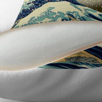 Alternate view of Hokusai, The Great Wave off Kanagawa, Japan, Japanese, Wood block, print. Throw Pillow