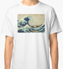 Hokusai, The Great Wave off Kanagawa, Japan, Japanese, Wood block, print Classic T-Shirt