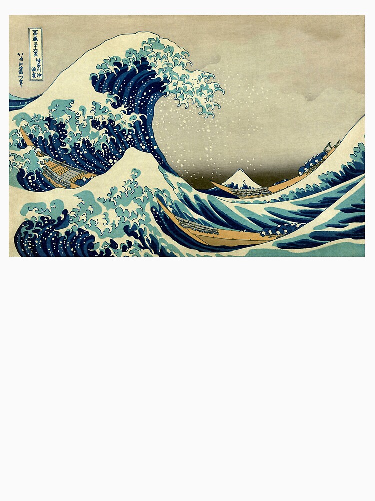 Hokusai, The Great Wave off Kanagawa, Japan, Japanese, Wood block, print. by TOMSREDBUBBLE
