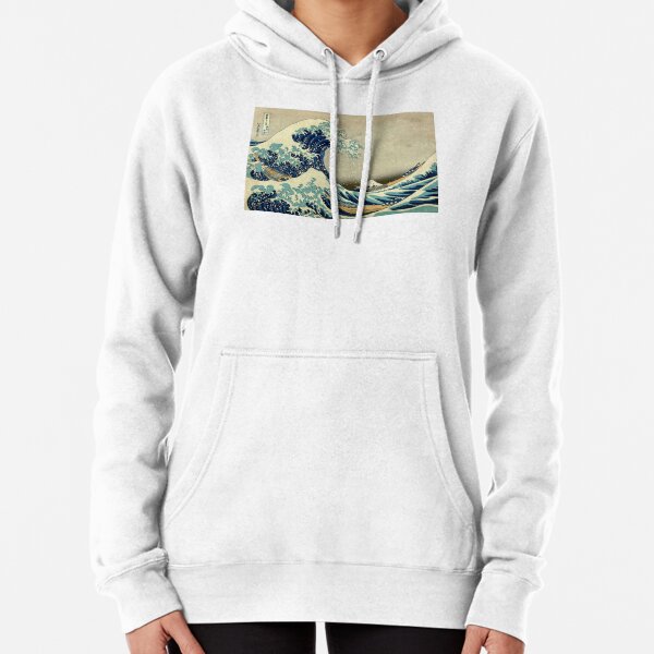 Hokusai, The Great Wave off Kanagawa, Japan, Japanese, Wood block, print. Pullover Hoodie
