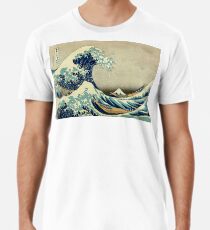 Hokusai, The Great Wave off Kanagawa, Japan, Japanese, Wood block, print Men's Premium T-Shirt