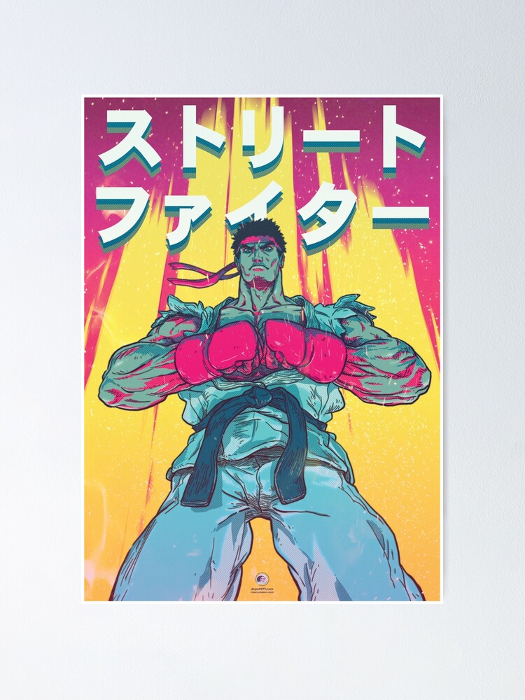 Street Fighter Ii Ryu Defeated Poster