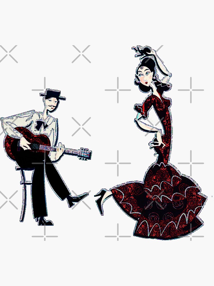 Thumbnail 3 of 3, Sticker, Flamenco designed and sold by doniainart.