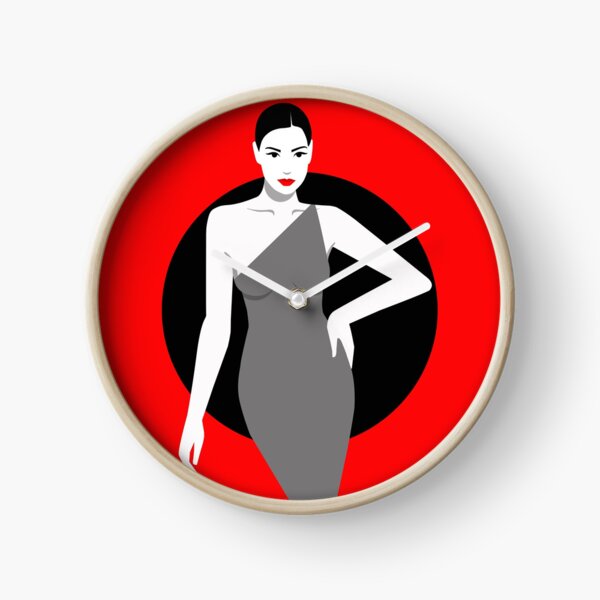 Wanduhr Design "Red Passion" von Ekaterina Moré / Ekaterina More Uhr