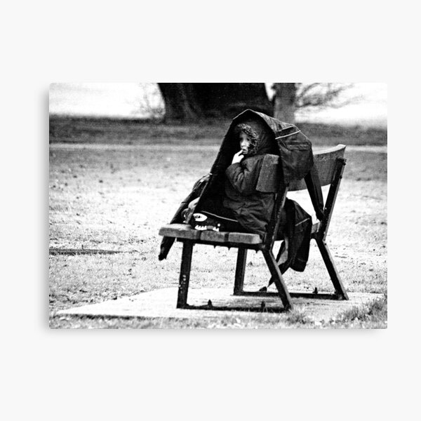 Alone in the rain Canvas Print