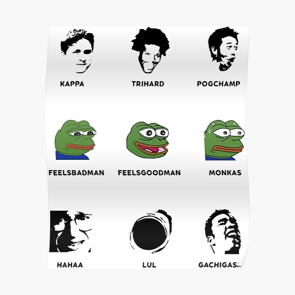 haat uitzetten Amazon Jungle Twitch Emotes" Poster for Sale by amvhdesigns | Redbubble