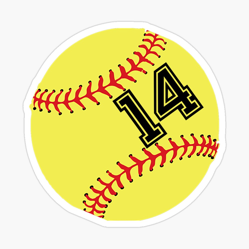 Baseball/Softball Number Decal — Dash of Flair