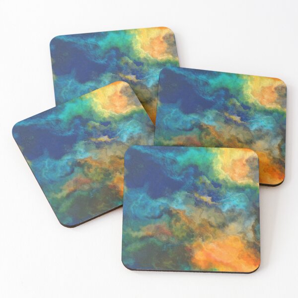 Item preview, Orange blue abstraction designed and sold by Kolinnaprint.