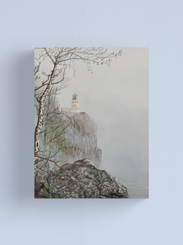 Alternate view of North Shore Lighthouse in the Fog Canvas Print