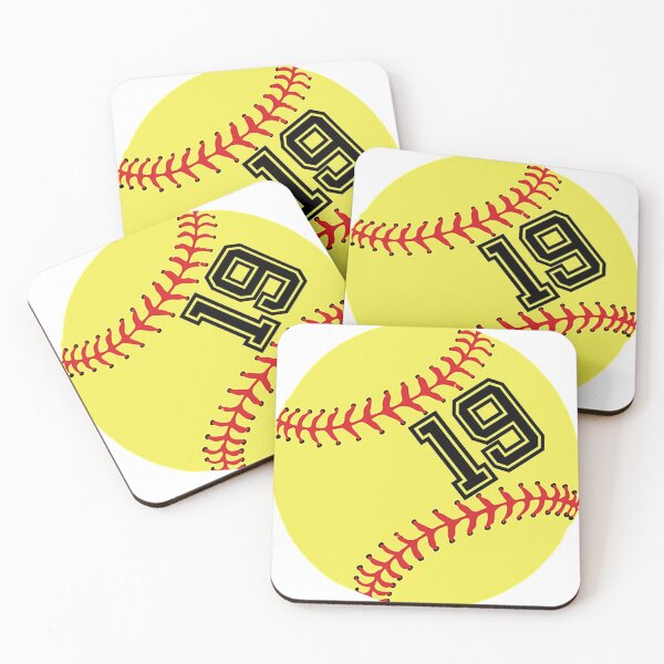 Item preview, Softball Player Jersey No 19 Back Number #19 Ball Sport Sticker Gift designed and sold by theshirtinator.
