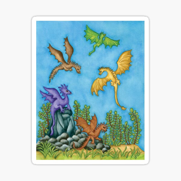 Dragons Learning to Fly Sticker