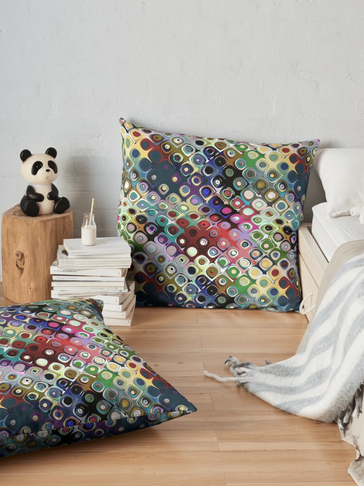 Alternate view of Colorful Circles Pattern Floor Pillow