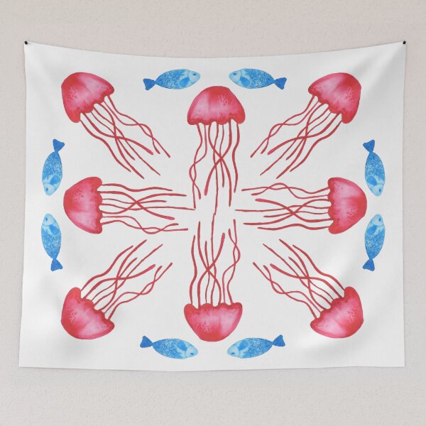 Item preview, Jellyfish and fish designed and sold by konichiwa101.