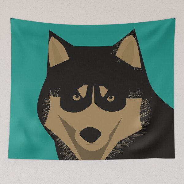 Item preview, Siberian Husky Watching You designed and sold by lotusland.