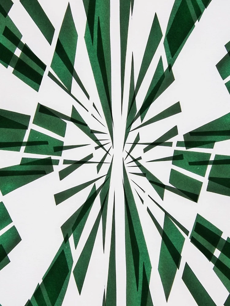 Thumbnail 4 of 4, iPhone Case, Geometric Paper Pattern - Green designed and sold by -Patternation-.