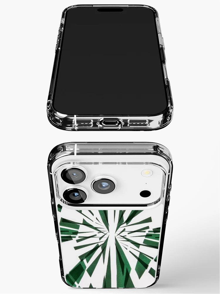 Thumbnail 3 of 5, iPhone Case, Geometric Paper Pattern - Green designed and sold by -Patternation-.