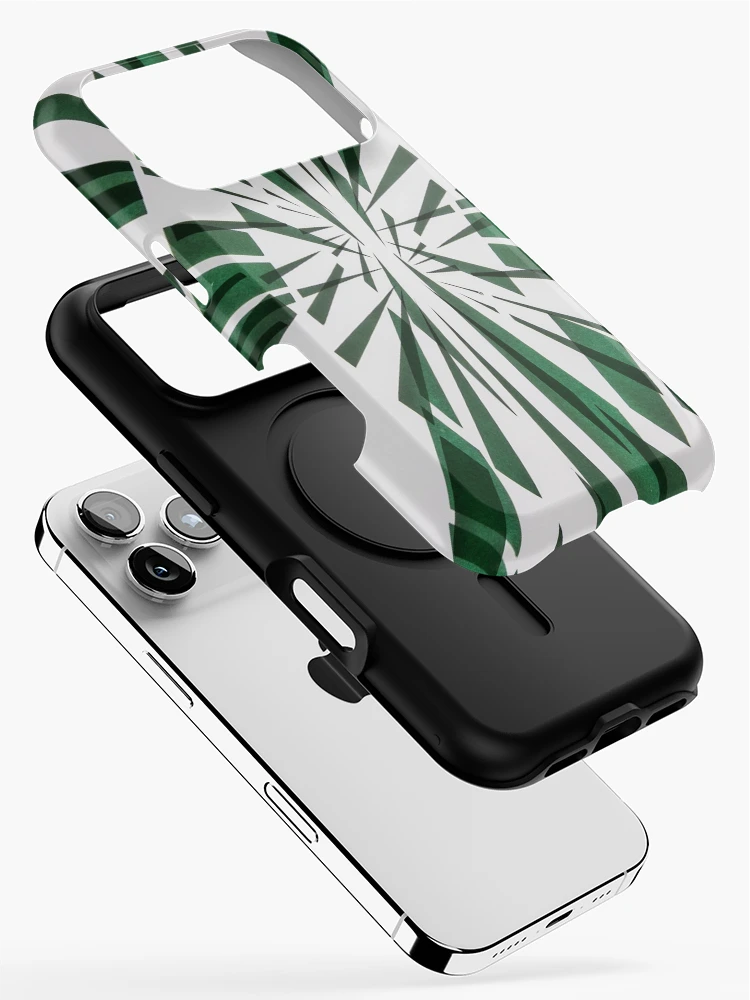 Thumbnail 2 of 4, iPhone Case, Geometric Paper Pattern - Green designed and sold by -Patternation-.