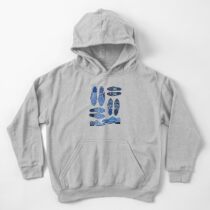 Blue Brogue Shoes for Hipsters and Gentlemen Kids Pullover Hoodie