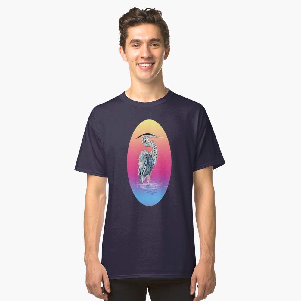 Great Blue Heron Totem Classic T-Shirt