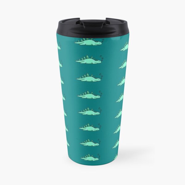 A Sleepy Stego (Teal Background) Travel Mug