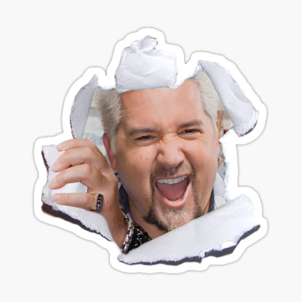 guy fieri popping out Sticker