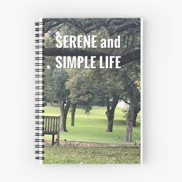 Item preview, bench by the trees spiral journal designed and sold by sayitdisplayit.