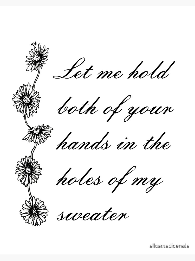 the neighbourhood inspired song lyric print Sticker for Sale by