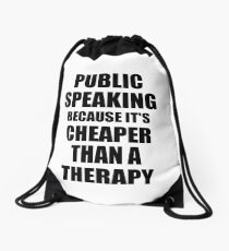 Public Speaking Cheaper Than a Therapy Funny Hobby Gift Idea Turnbeutel