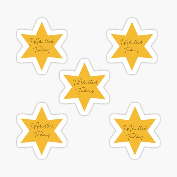 Gold Star Badge Sticker