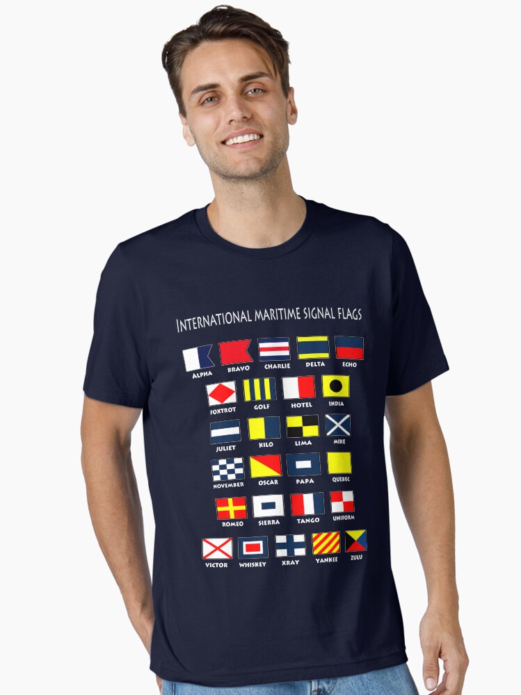 Thumbnail 2 of 7, Essential T-Shirt, Maritime Flags designed and sold by MaluC.