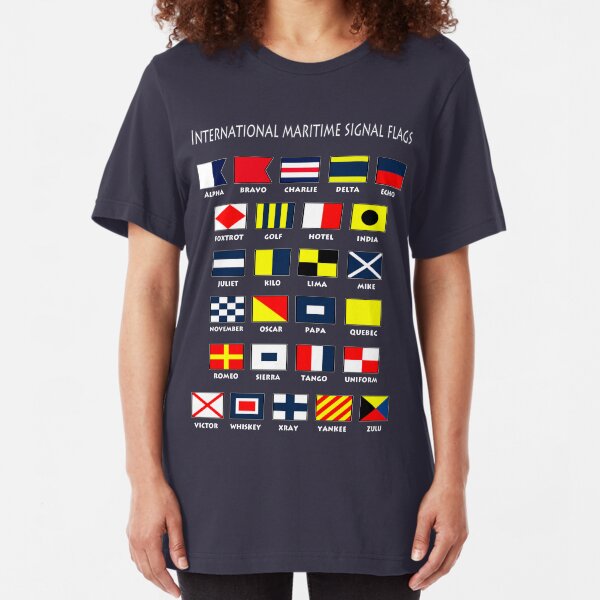 Maritime Flags Slim Fit T-Shirt