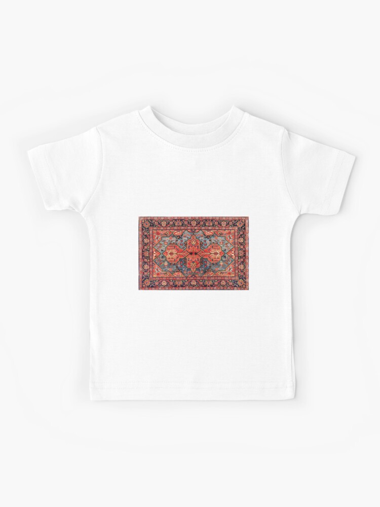 "Kashan Poshti Central Persian Rug Print" Kids TShirt for Sale by