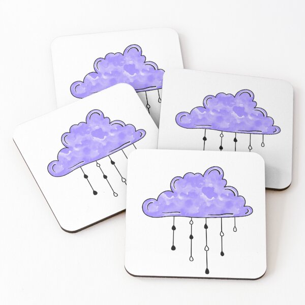 Item preview, Purple rain cloud watercolor new  designed and sold by Spitfire July Doodles.