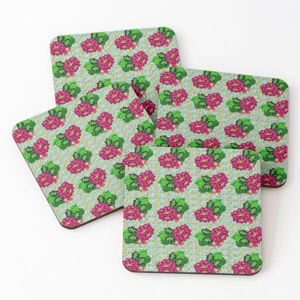 Item preview, Great Aunt Milda Check and Floral Print with a Bee, done in magic marker designed and sold by Sharon Schwalbe.